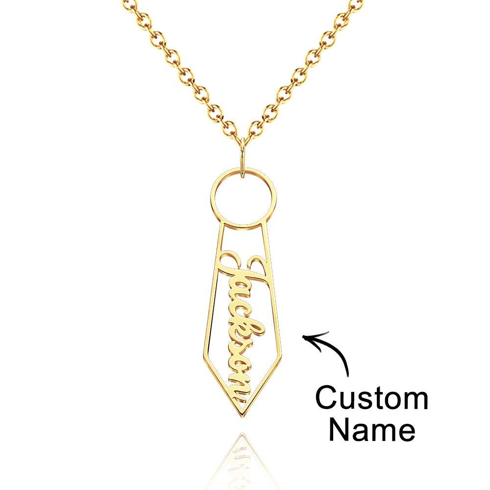 Custom Name Necklace Cartoon Tie Funny Gifts for Men - soufeelus