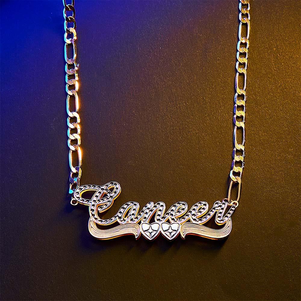 Custom Hip Hop Name Necklace Personalized Bling Metal Necklace Gifts for Men - soufeelus