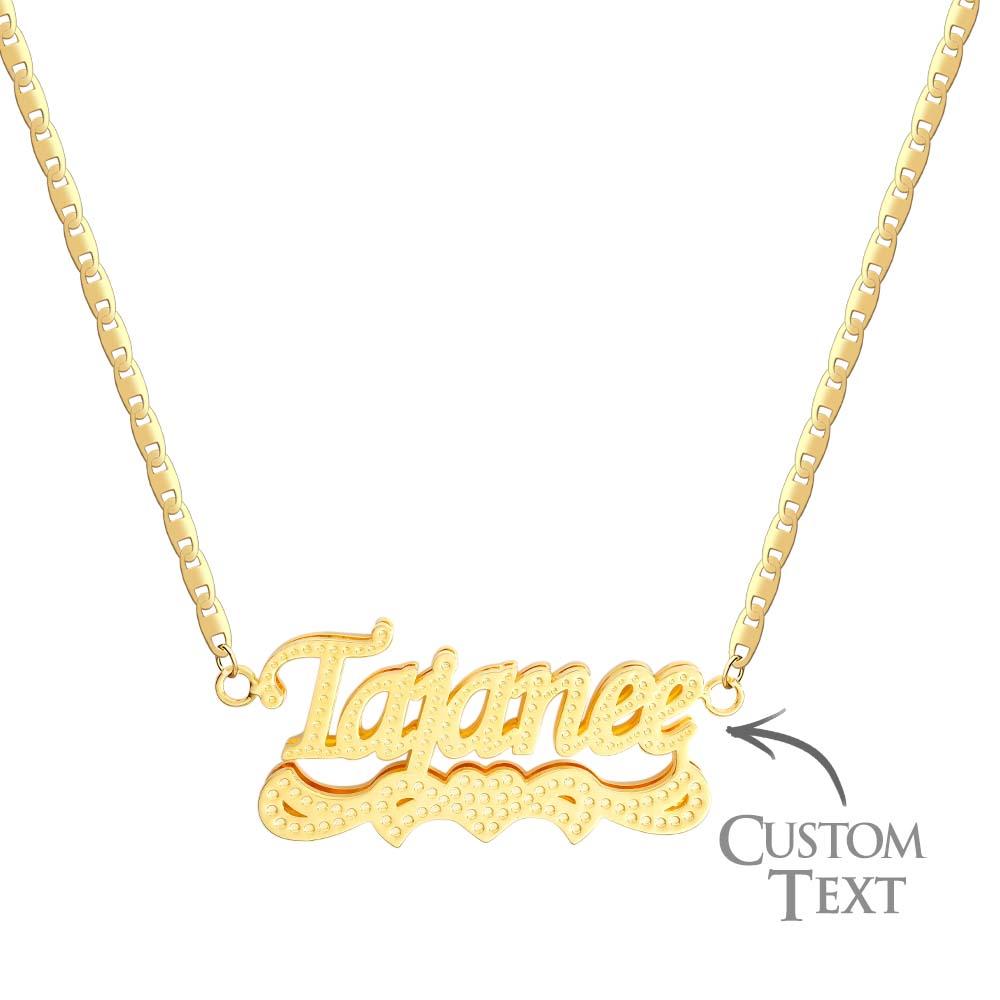 Custom Name Necklace Hip Hop Fashion Heart Decor Necklace Gifts for Him - soufeelus