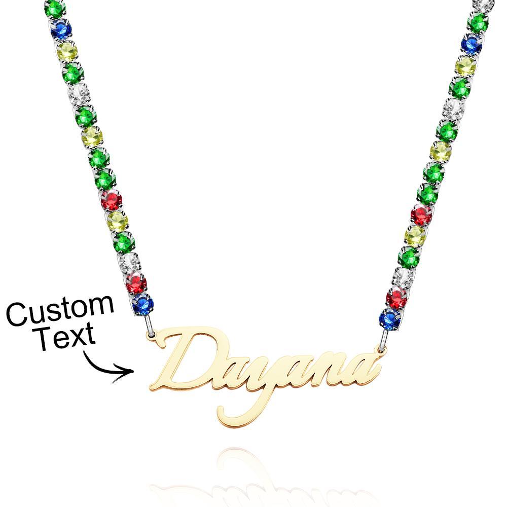 Custom Name Necklace Tennis Chain Fashion Gift - soufeelus