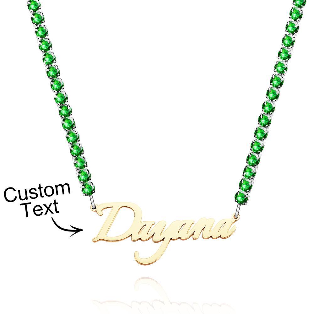 Custom Name Necklace Tennis Chain Fashion Gift - soufeelus