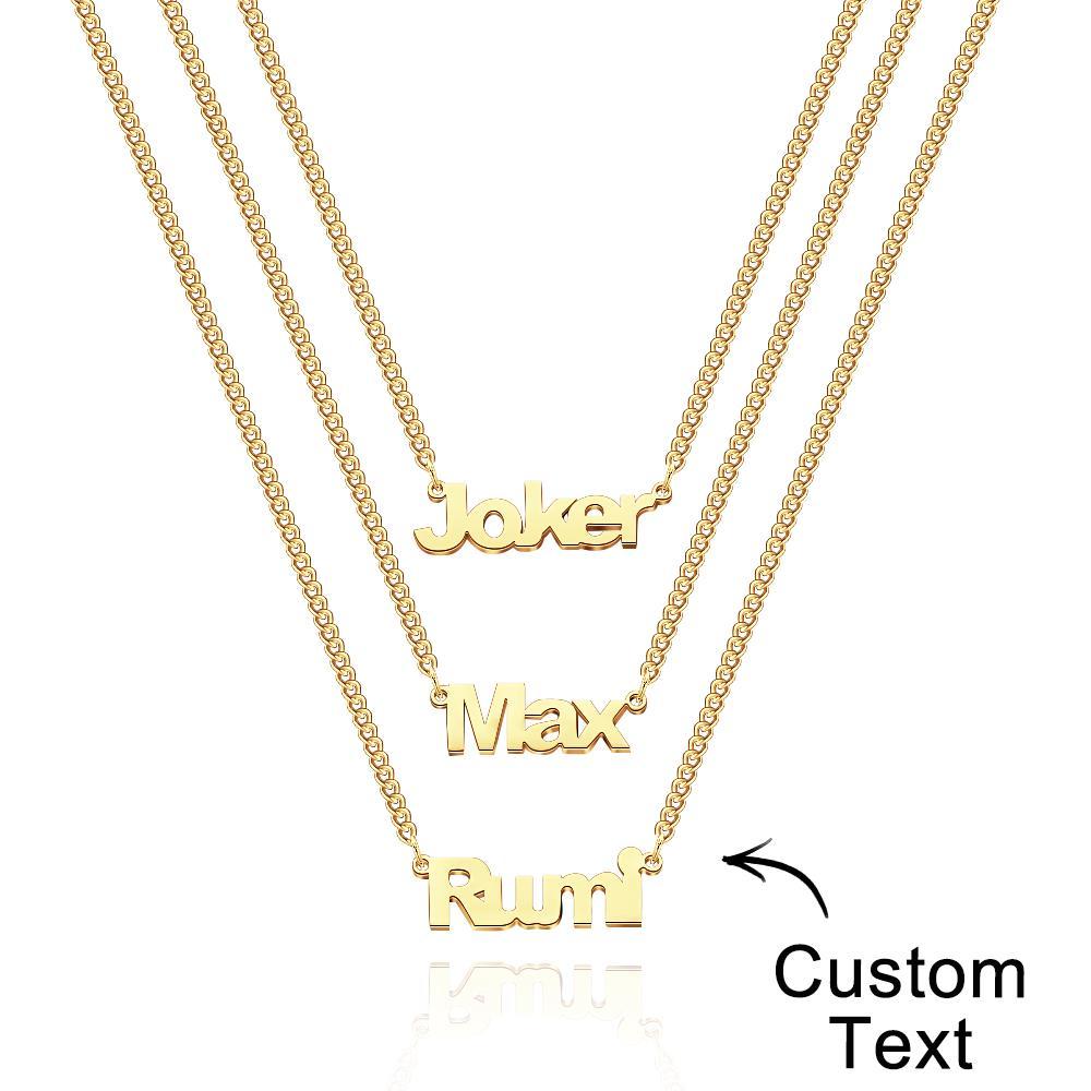 Custom Name Necklace Fashion Stack Girl Gift - soufeelus
