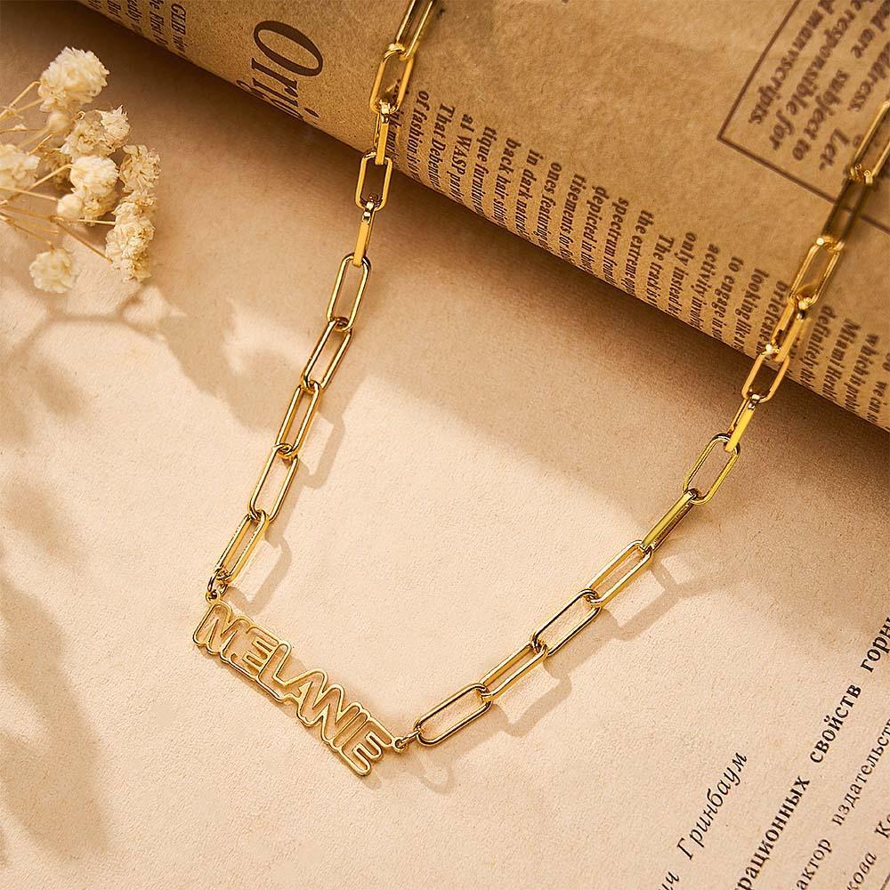 Custom Hollow Out Name Necklace Elegant Pendant Jewelry Gifts For Her - soufeelus