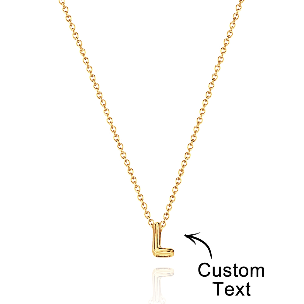Bubble Letters Name Necklace