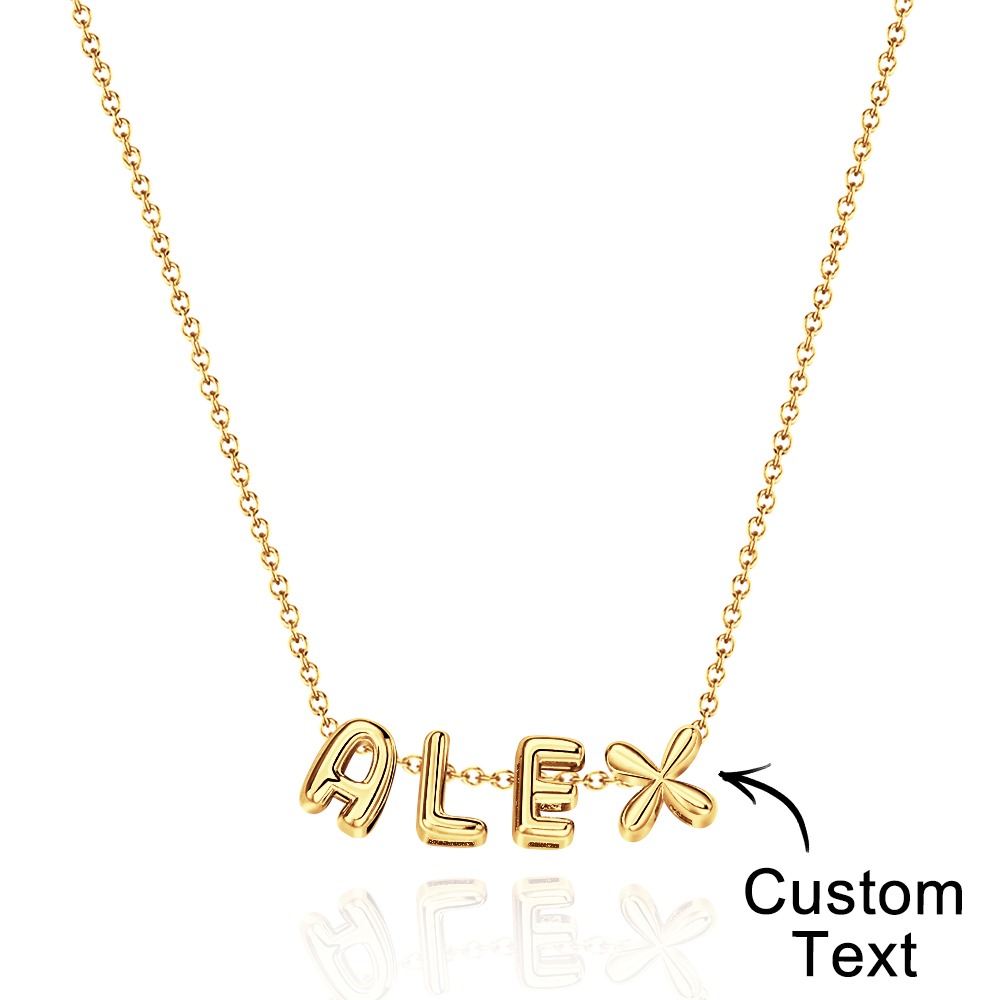 Bubble Letters Name Necklace