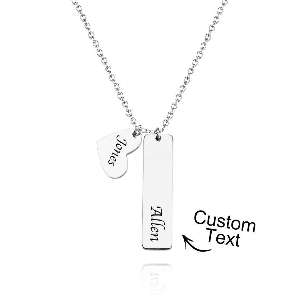 Custom Name Necklace Heart Name Wedding Gift for Her