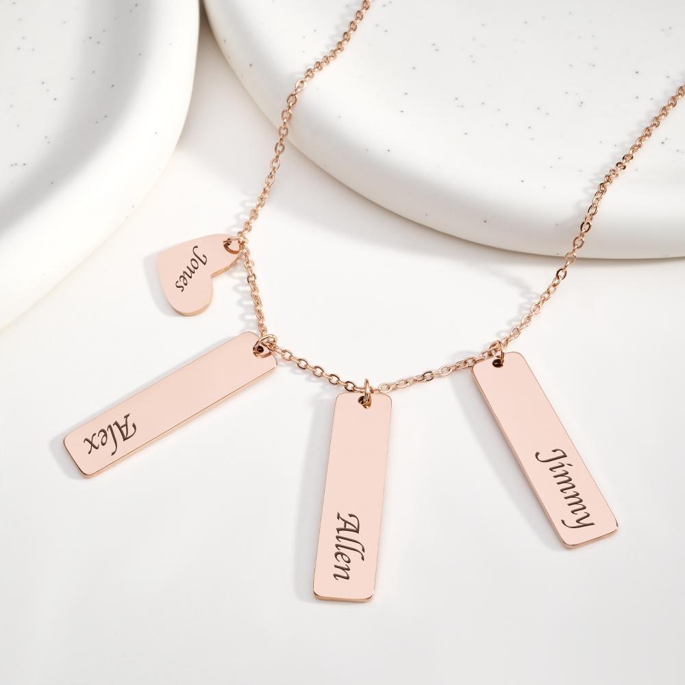 Custom Name Necklace Heart Name Wedding Gift for Her - soufeelus