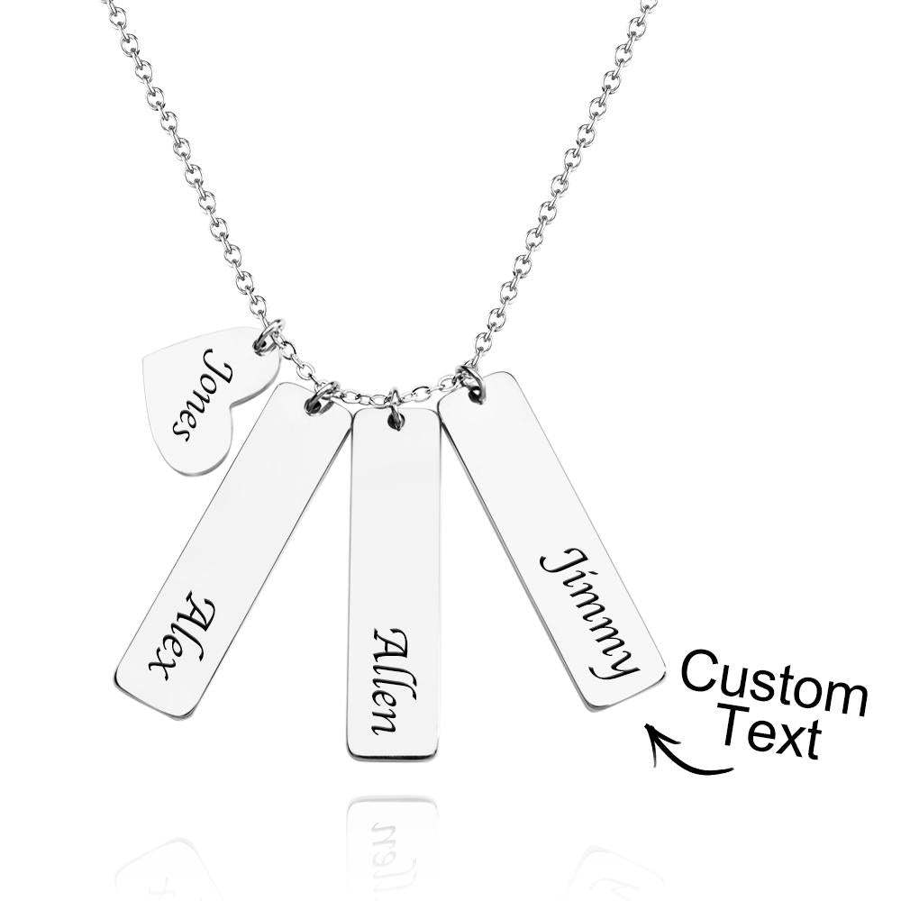 Custom Name Necklace Heart Name Wedding Gift for Her - soufeelus