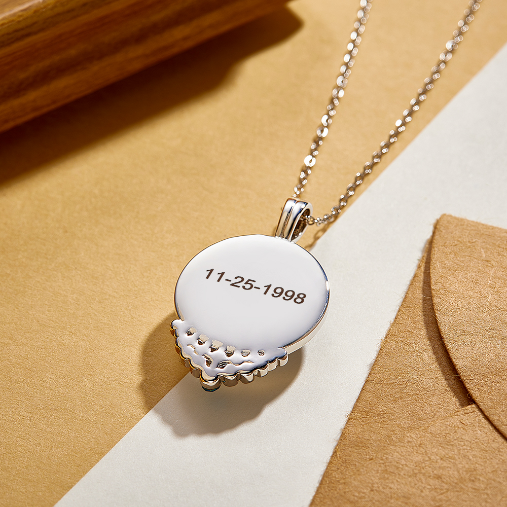 Custom Classic Birthstone Necklace Gift For Her