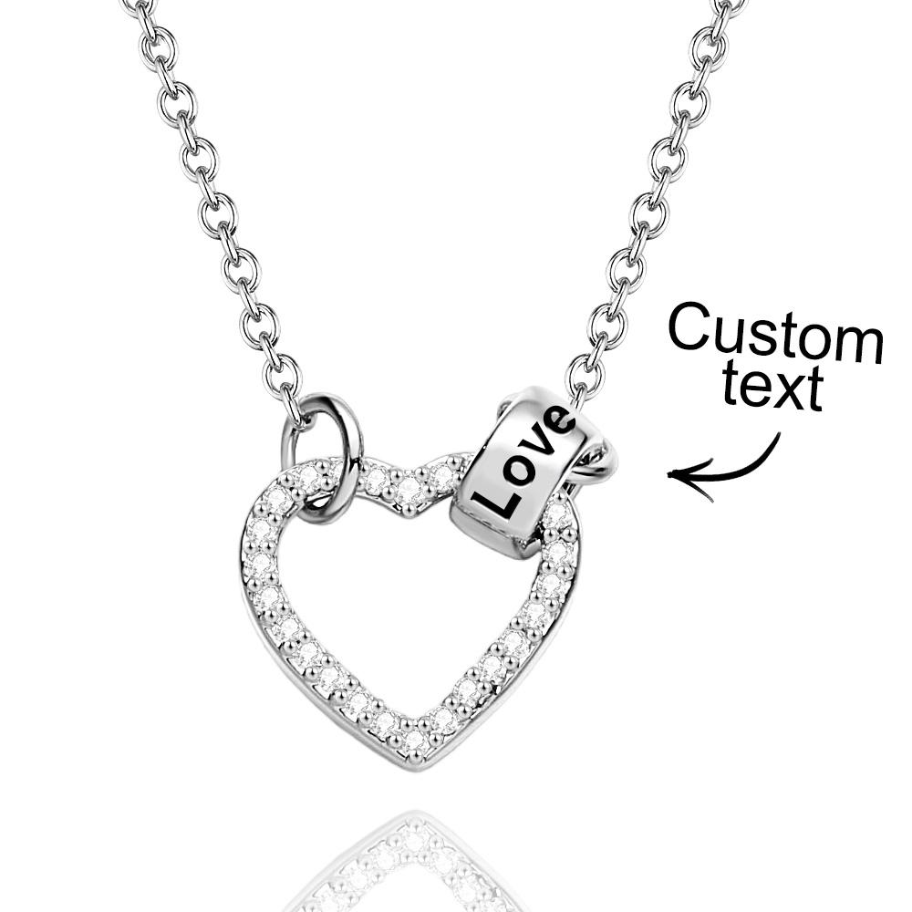 "Lock My Heart" Personalized Engraved Necklace Custom Anniversary Gift for Her Soulmate Birthday Love Jewelry - soufeelus