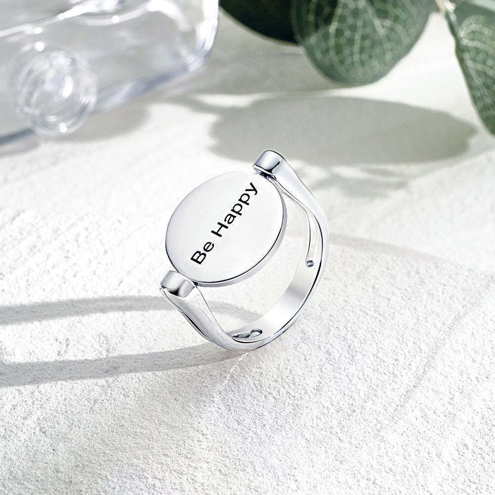 Custom Name Ring Anxiety Decompression Ring Jewelry Gift - soufeelus