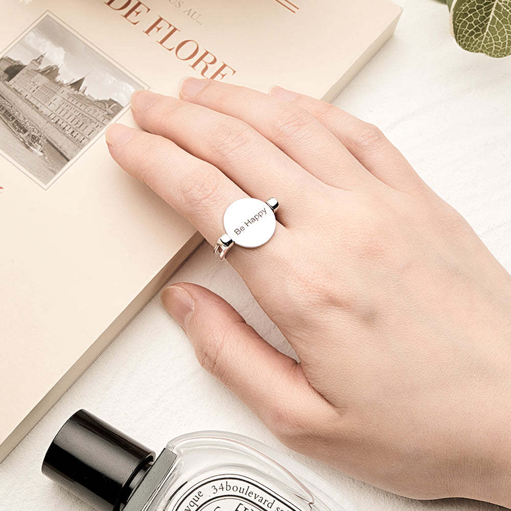 Custom Name Ring Anxiety Decompression Ring Jewelry Gift - soufeelus
