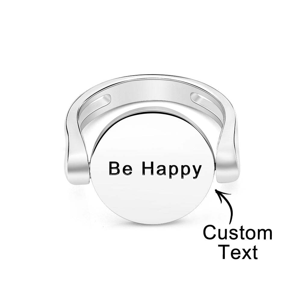 Custom Name Ring Anxiety Decompression Ring Jewelry Gift - soufeelus