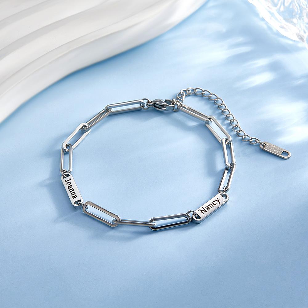 Custom Names Bracelet Multi Names Engraved - soufeelus