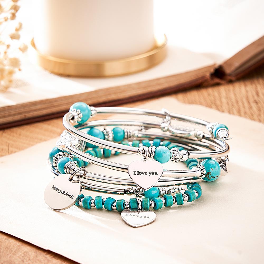 Custom Name Bracelet Bohemia Style Mash Up Gift for Her - soufeelus
