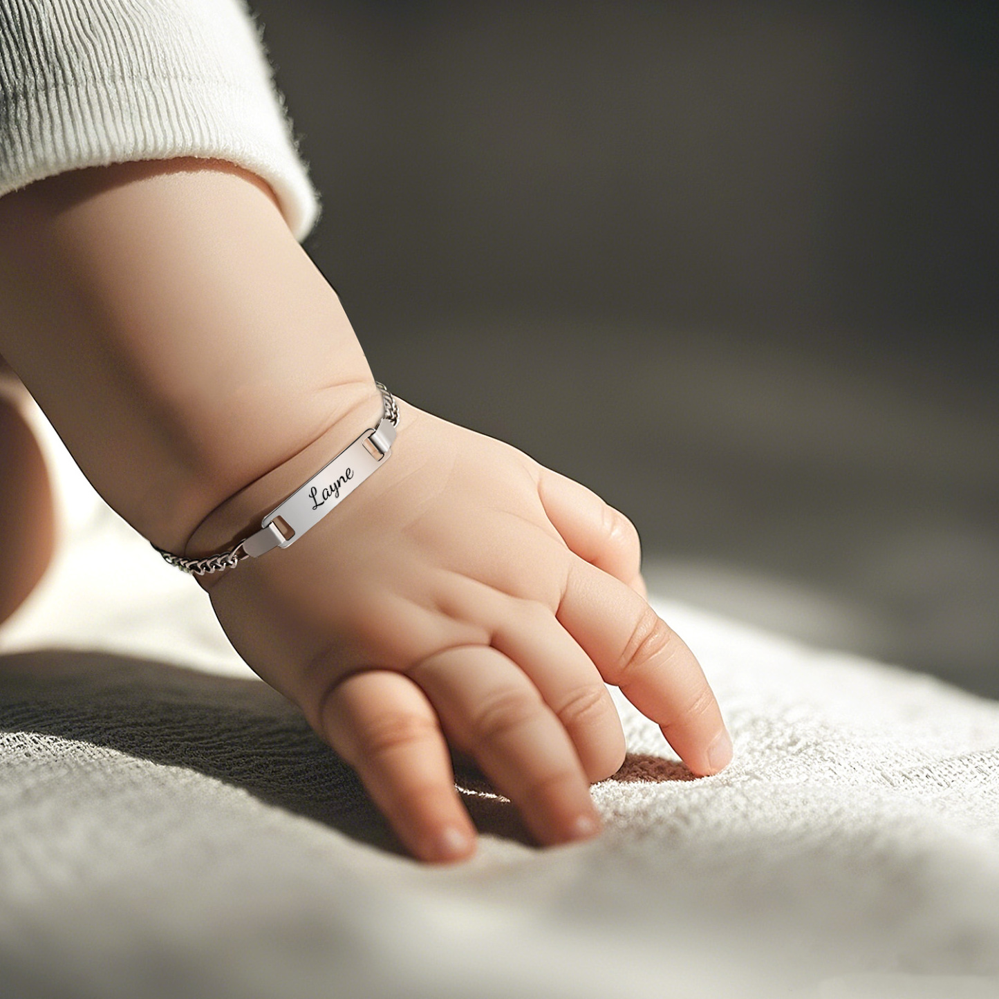 Baby Name Bracelet Stainless Steel Baby Toddler Child ID Bracelet Girl Boy Birthday Gift