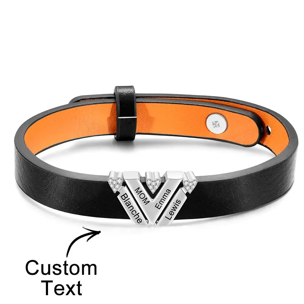 Custom Engraved Bracelet Simple Fashion Advanced Father's Day Gifts For Dad