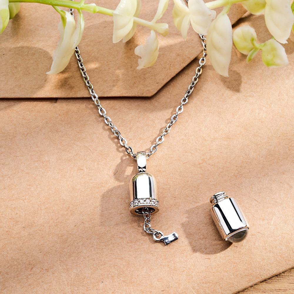 Custom Projaction Necklace Creative Pill Couple Gifts - soufeelus