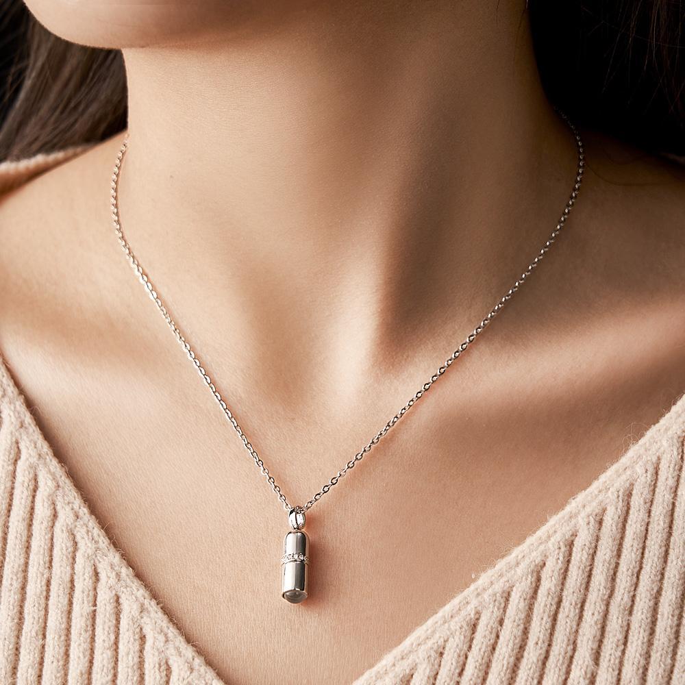 Custom Projaction Necklace Creative Pill Couple Gifts - soufeelus