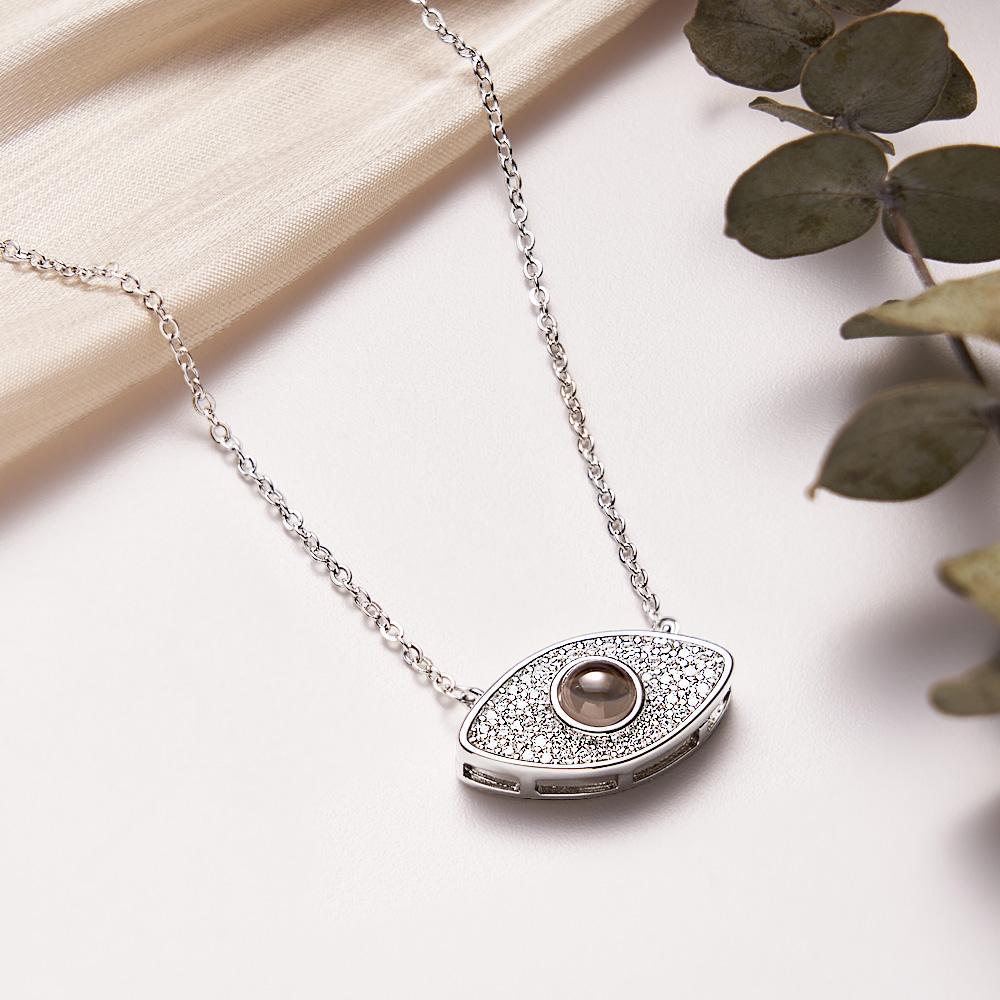 Evil Eye Projection Necklace Custom Photo Necklace - soufeelus