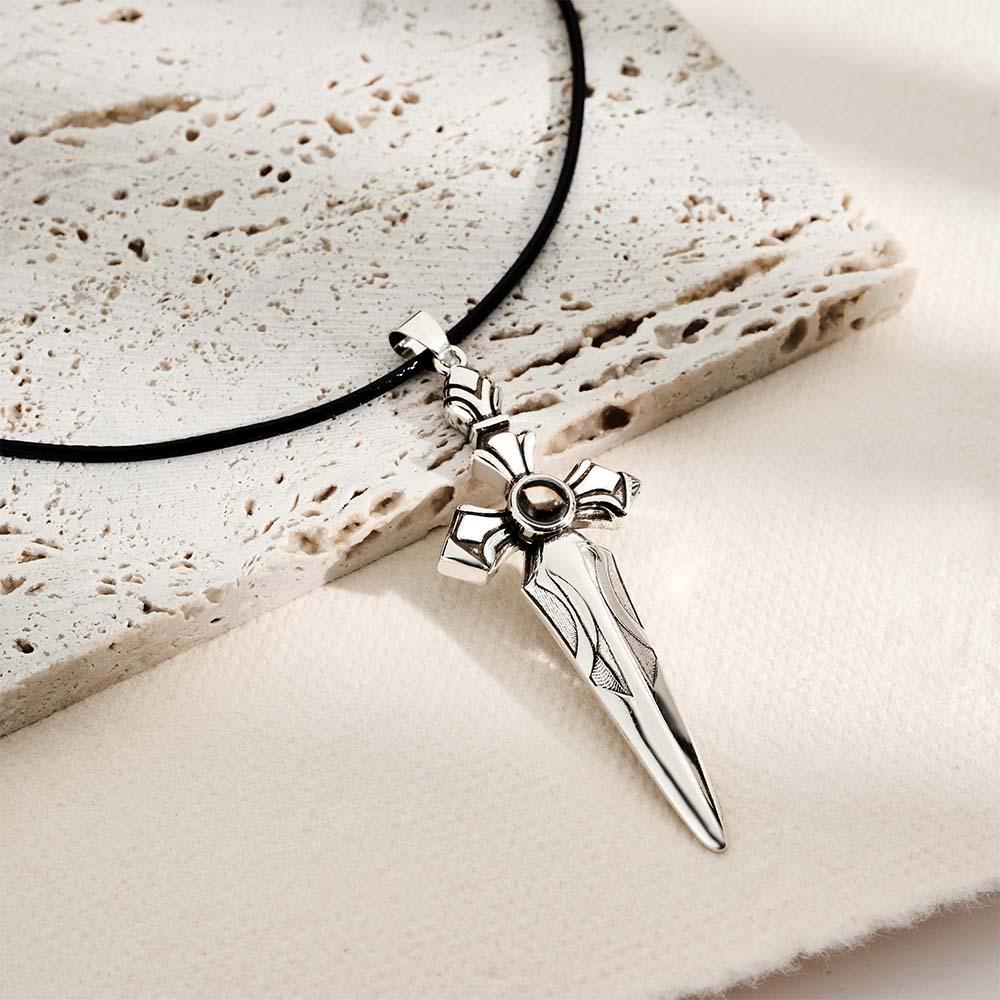 Custom Name Necklace Cool Sword Fashion Gift for Men - soufeelus