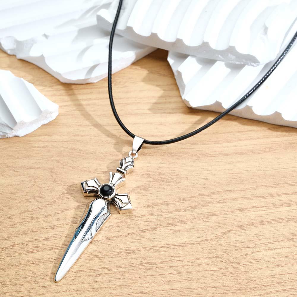 Custom Name Necklace Cool Sword Fashion Gift for Men - soufeelus