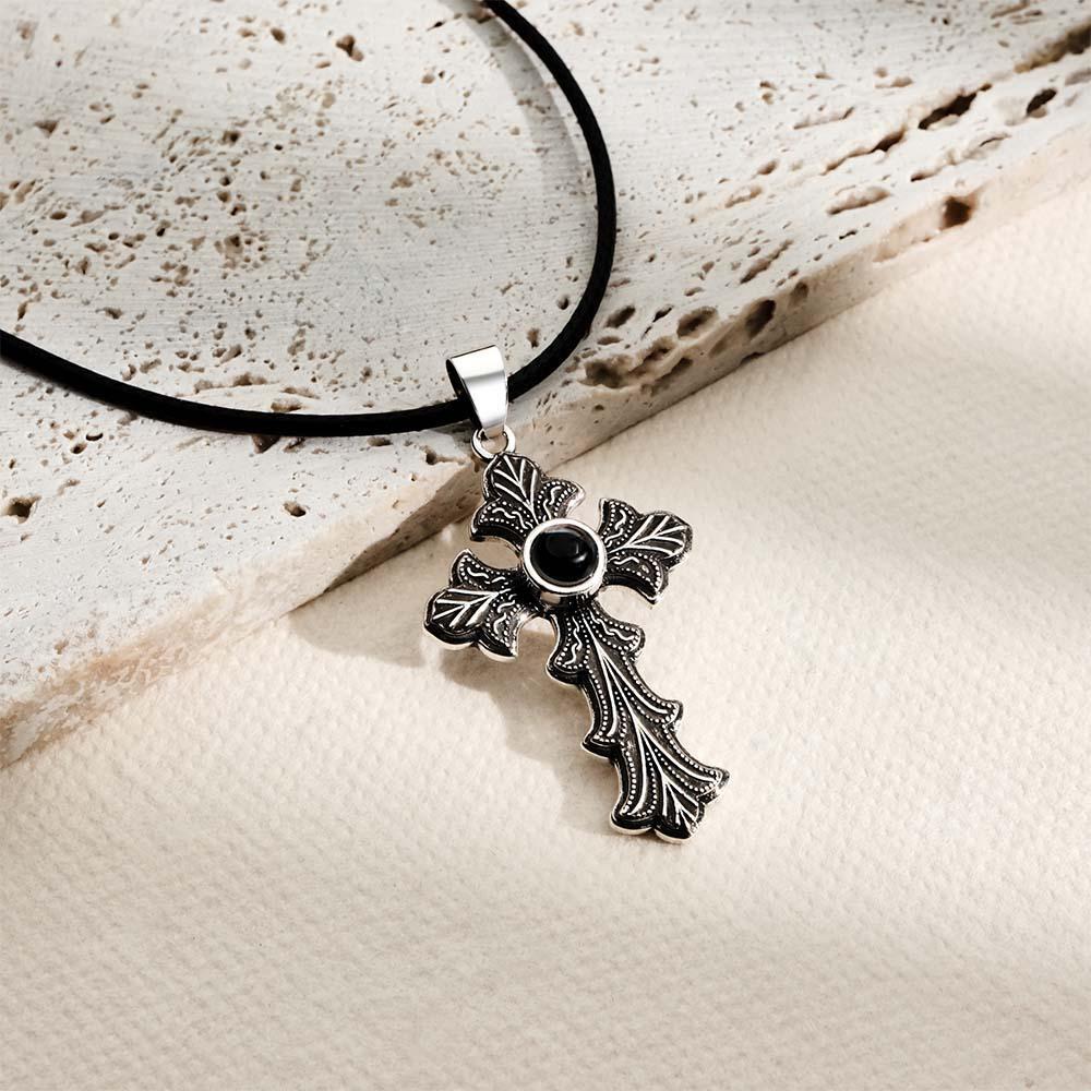Custom Projection Necklace Totem Cross Fashion Gift for Men - soufeelus