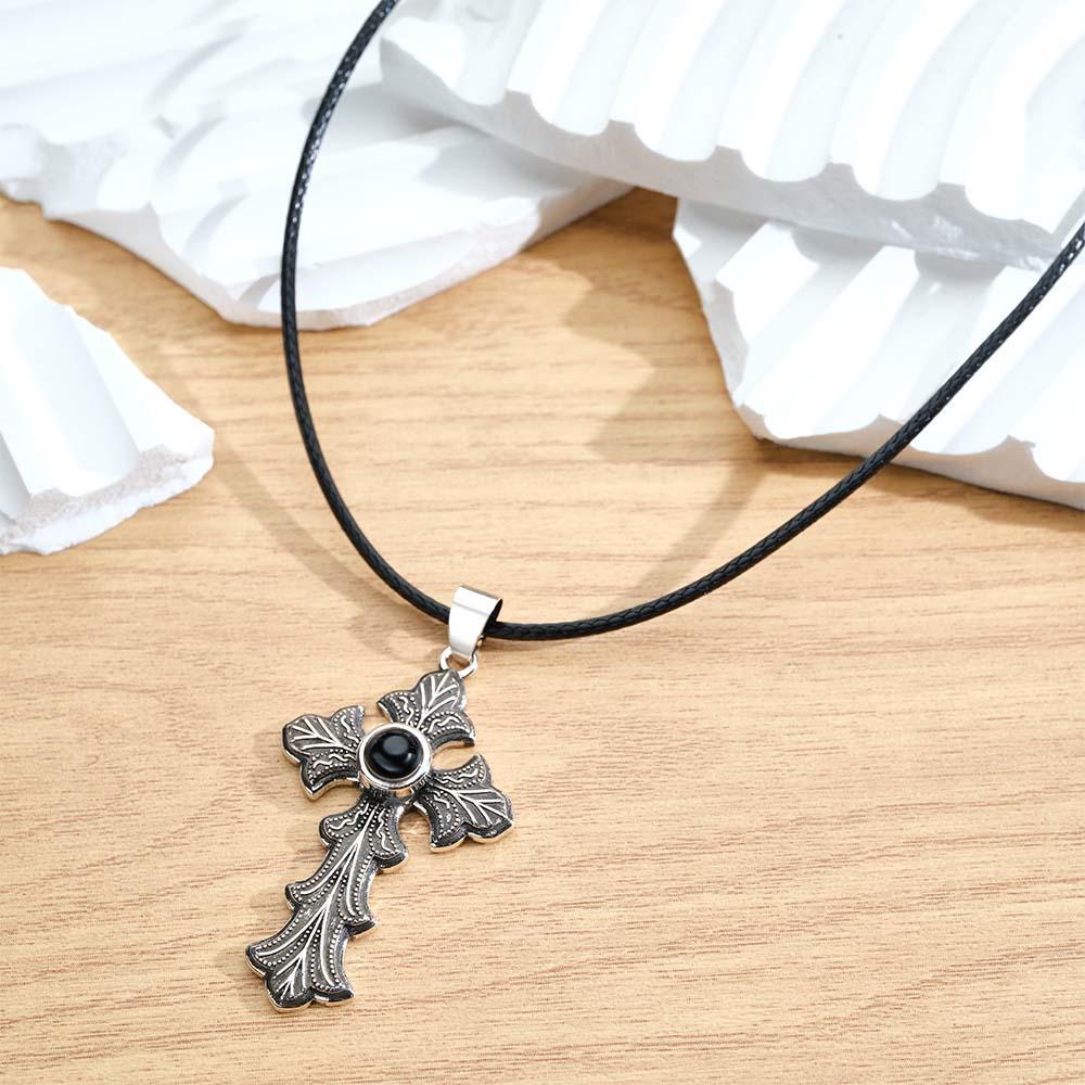Custom Projection Necklace Totem Cross Fashion Gift for Men - soufeelus