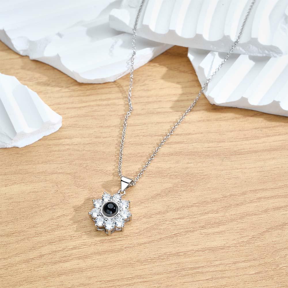 Custom Projection Necklace Sun Flower Romantic Gift - soufeelus
