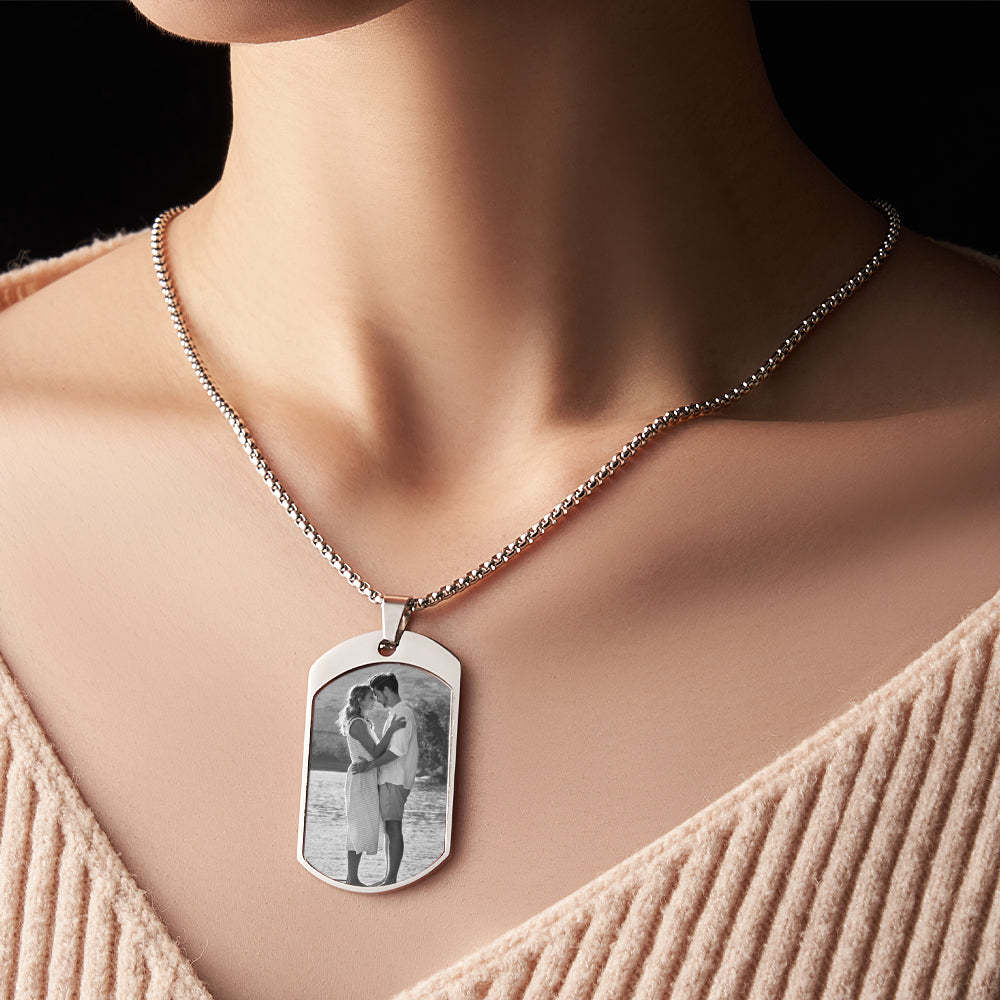 Custom Moon Phase Necklace Stylish Personalized Photo Pendant Valentine's Day Gift - soufeelus