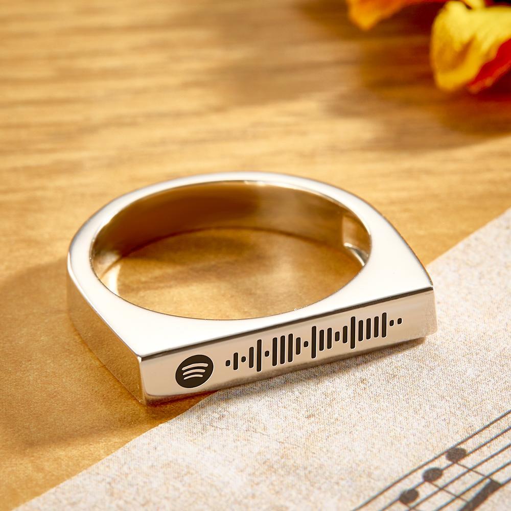 Custom Spotify Code Ring Simple Music Gifts for Couple - soufeelus