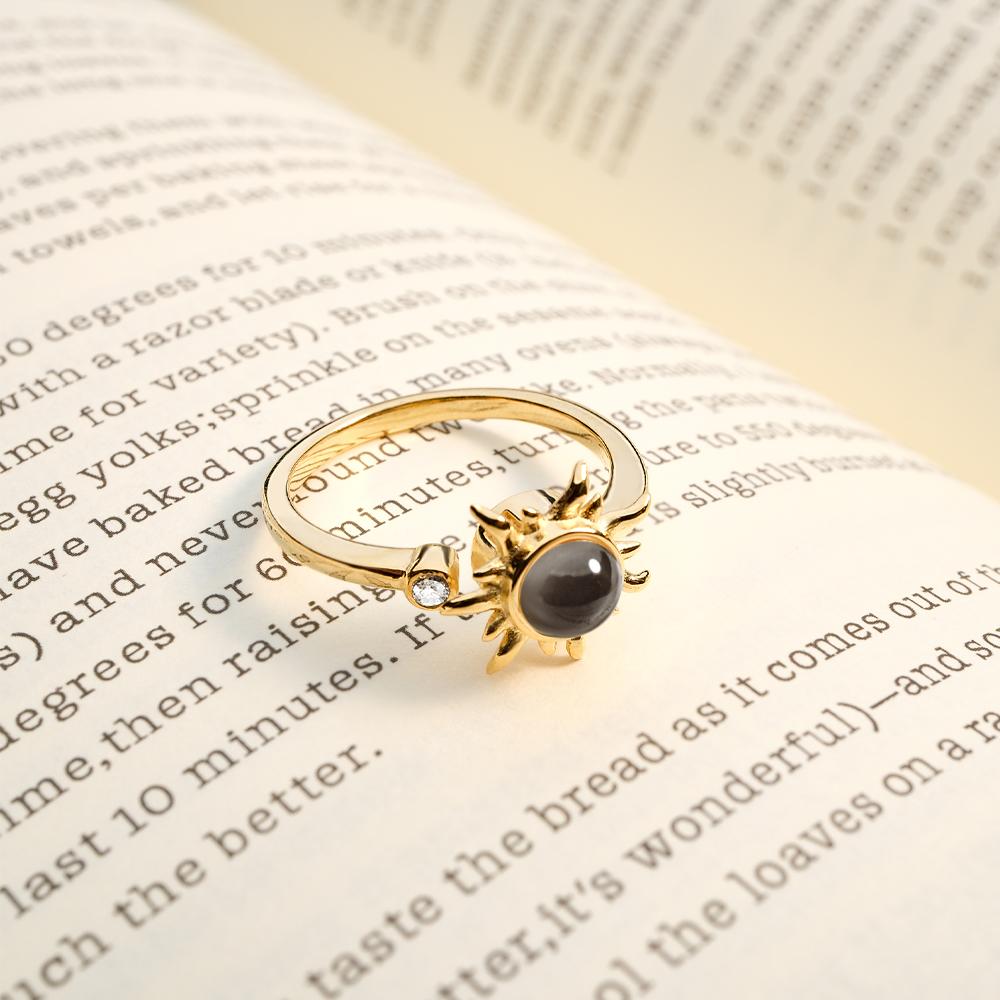 Custom Photo Projection Ring Fashion Sun Couple Gifts - soufeelus