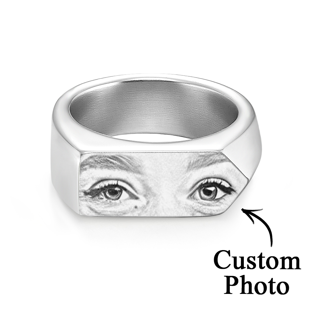 Eyes Engraved Ring Custom Engraved Ring Gift Unique Gift - soufeelus