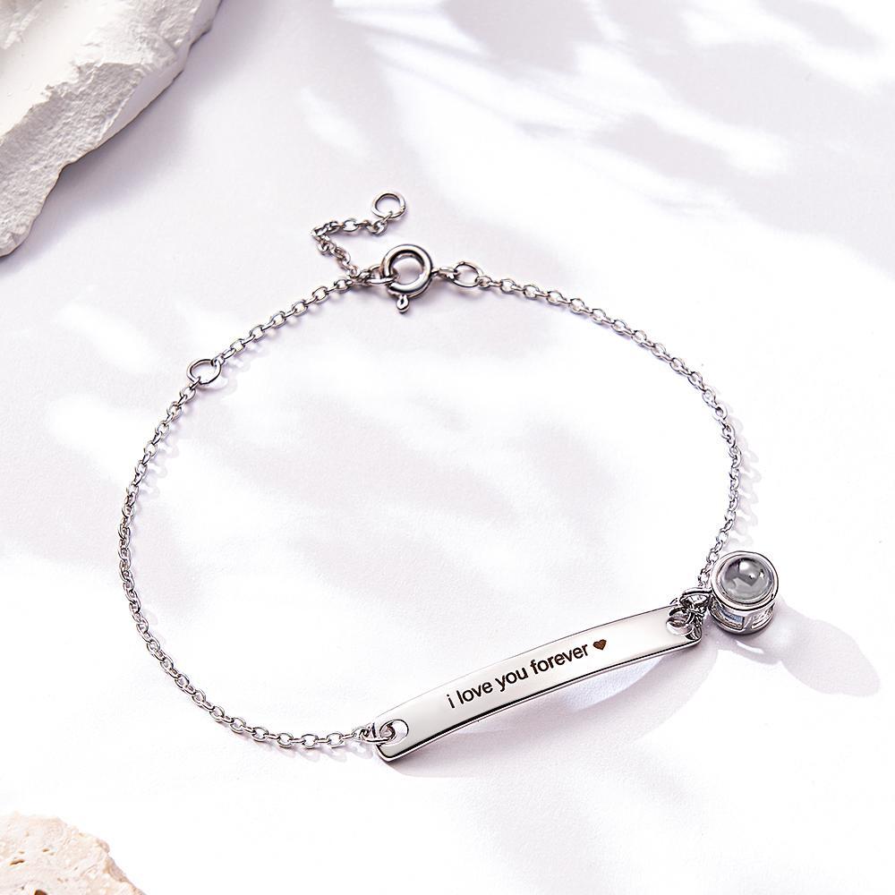 Custom Projection Engraved Bracelet Simple Gift for Girl - soufeelus