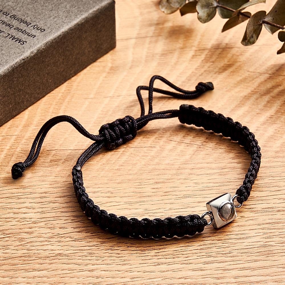 Custom Projection Bracelet Weave Fashion Gift for Men - soufeelus