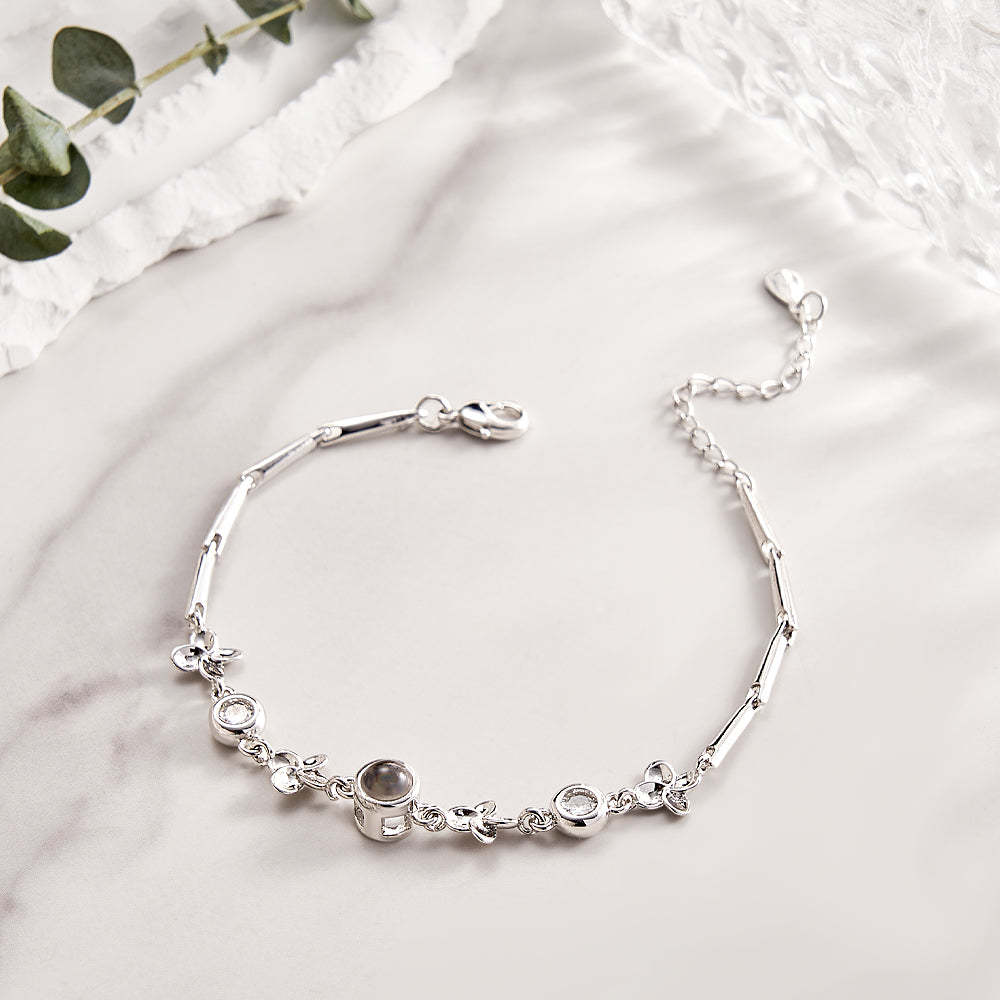 Custom Projection Bracelet Diamond Chain Gift for Her - soufeelus