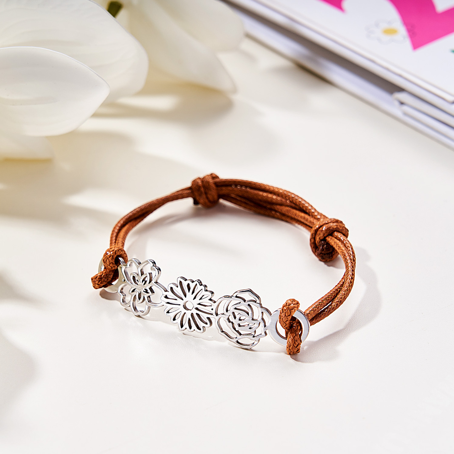 Mom Bracelet, Birth Flower Bracelet, Mother Gift Personalized, Jewelry For Mom, Mother Bracelet, Birth Flower Jewelry