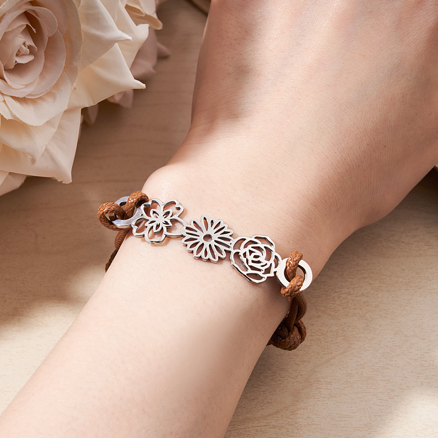 Mom Bracelet, Birth Flower Bracelet, Mother Gift Personalized, Jewelry For Mom, Mother Bracelet, Birth Flower Jewelry