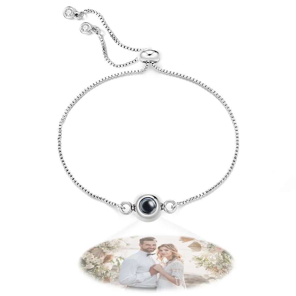 Photo Projection Bracelet Personalized Adjustable Bracelet Sweet Cool Anniversary Gift for Her