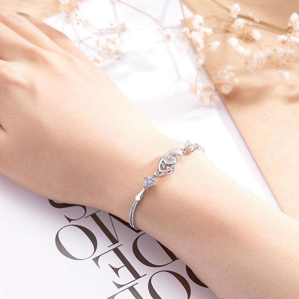 Photo Photo Projection Bracelet Memorial Gift Custom Photo Charm Bracelet for Woman Best Friend Gift for Her - soufeelus