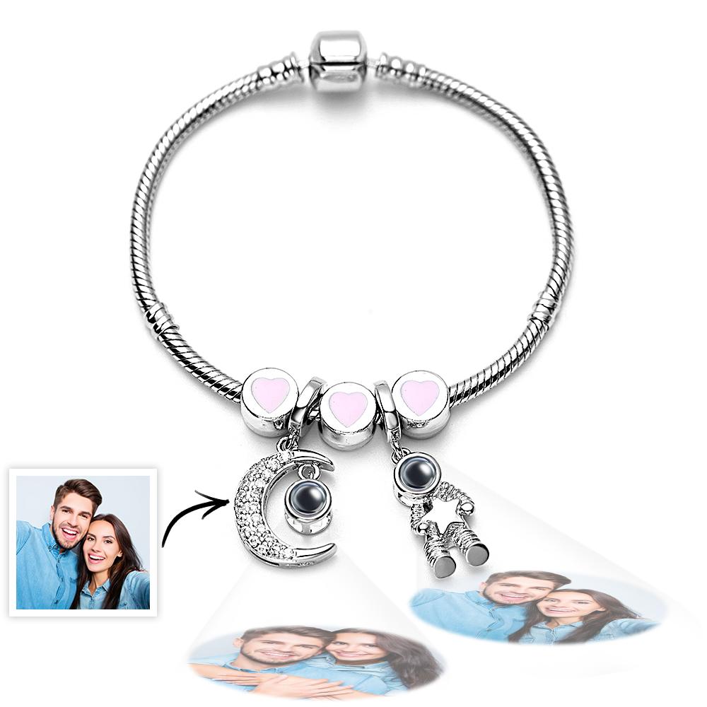 Personalized Picture Projection Bracelet with Mini Ornaments Creative Gift for Favourite Person - soufeelus