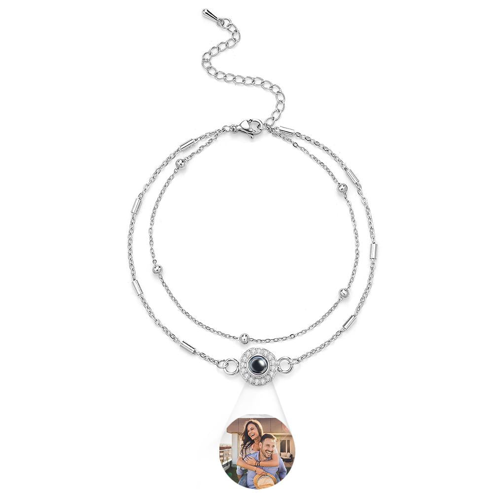 Custom Projection Bracelet Double Layer Diamond Grace Gift - soufeelus