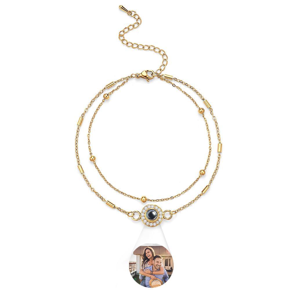 Custom Projection Bracelet Double Layer Diamond Grace Gift - soufeelus