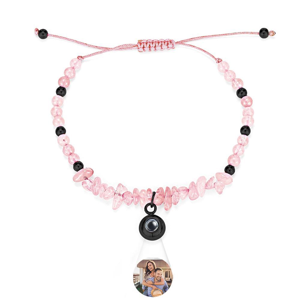 Personalized Picture Projection Bracelet With Colorful Stone Chain Unique Christmas Gift For Friends - soufeelus