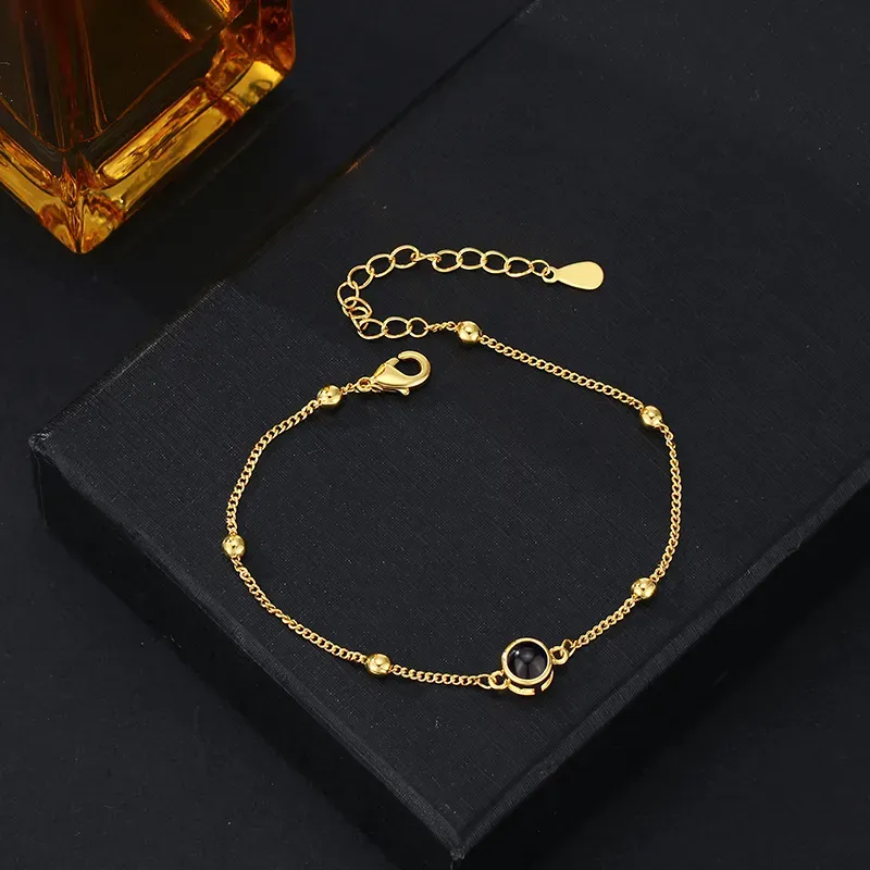 Custom Projection Picture Bracelet with Real Rose Bear Gift box Rose Shaped Necklace Gift Box Jewellery Gift Box - soufeelus