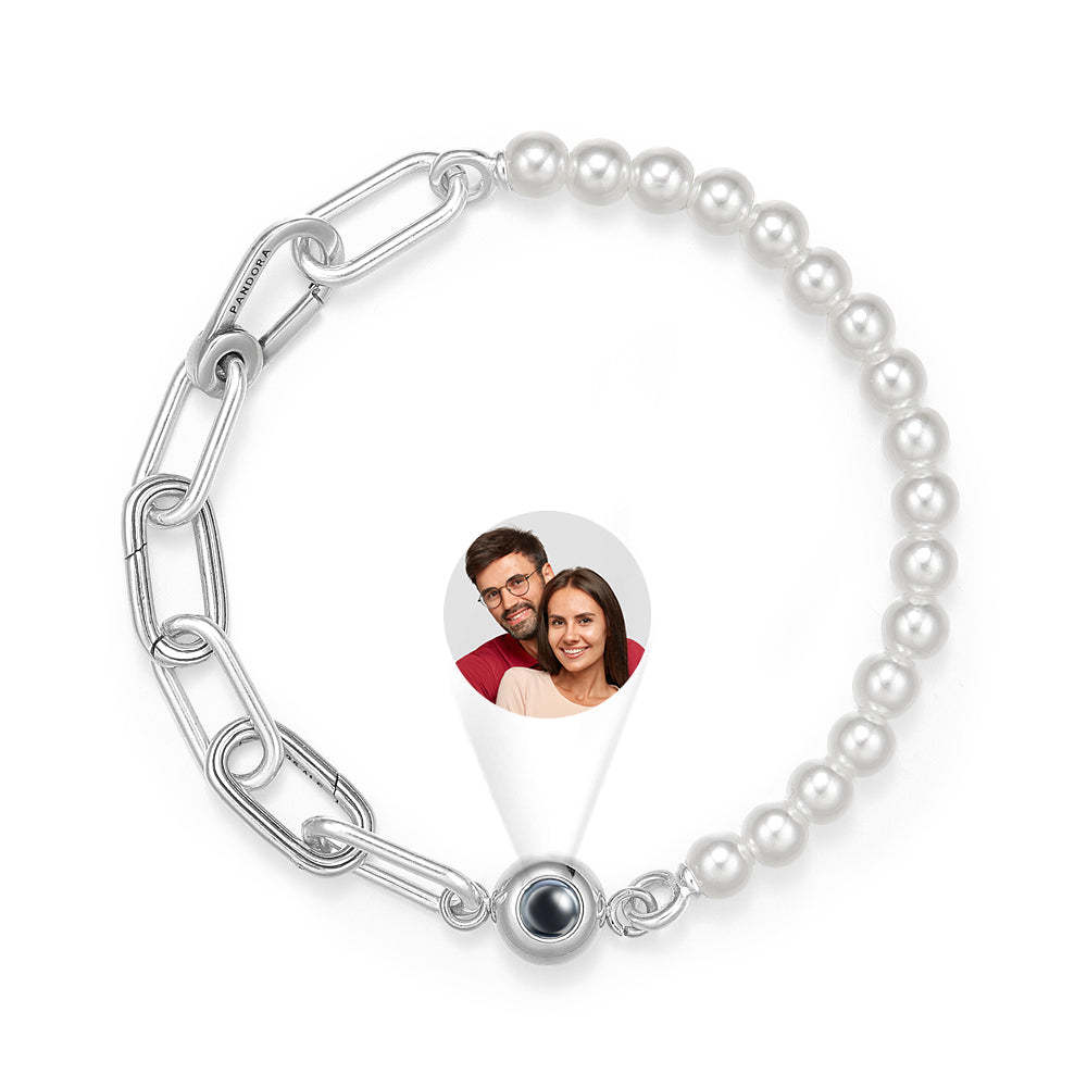 Personalized Projection Bracelet Pearl Splicing Chain Girl Gift