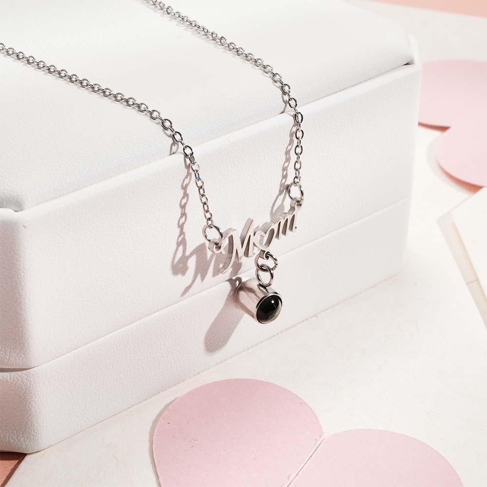 Custom Photo Projection Love Heart Mom Theme Jewelry Pendant Gift For Mom - soufeelus
