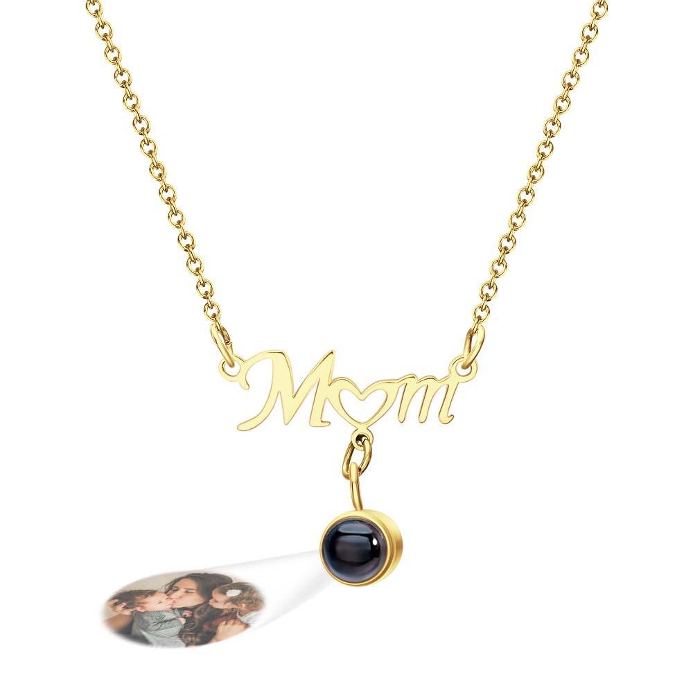 Custom Photo Projection Love Heart Mom Theme Jewelry Pendant Gift For Mom - soufeelus