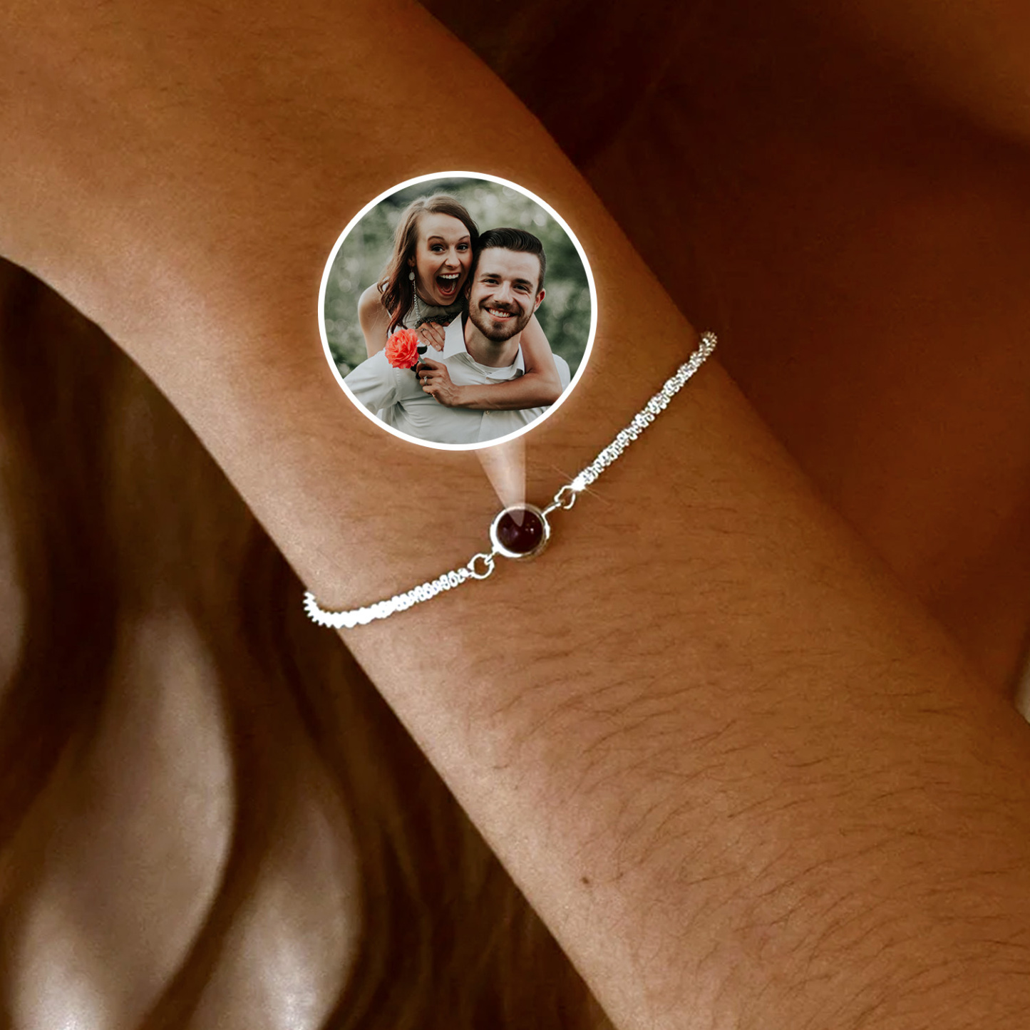 Personalized Projection Bracelet with Photo Personalized Photo Bracelet for Woman Memorial Gift