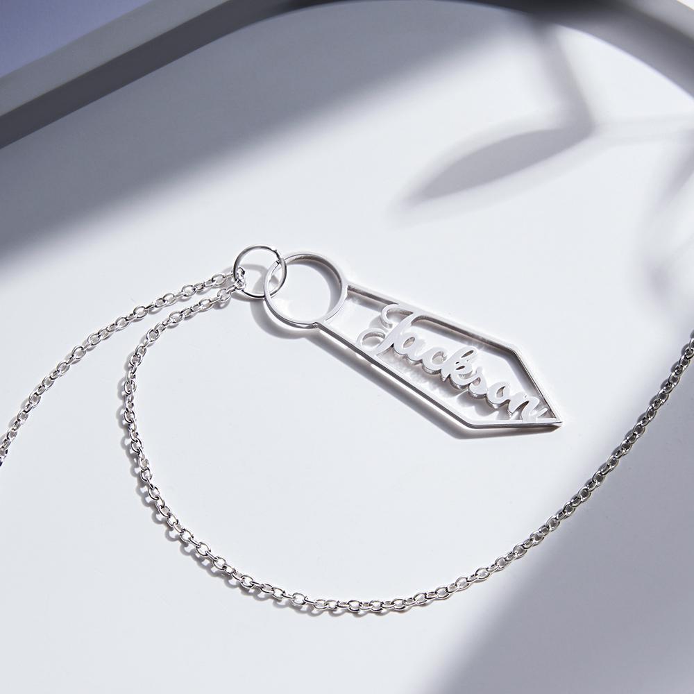 Custom Name Necklace Cartoon Tie Funny Gifts for Men - soufeelus